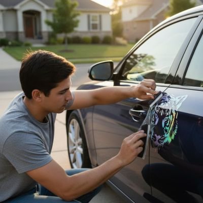 autocollant-pour-voiture-tiger-style-personnalisable