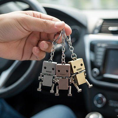 porte-cle-robot-keychain-metallique