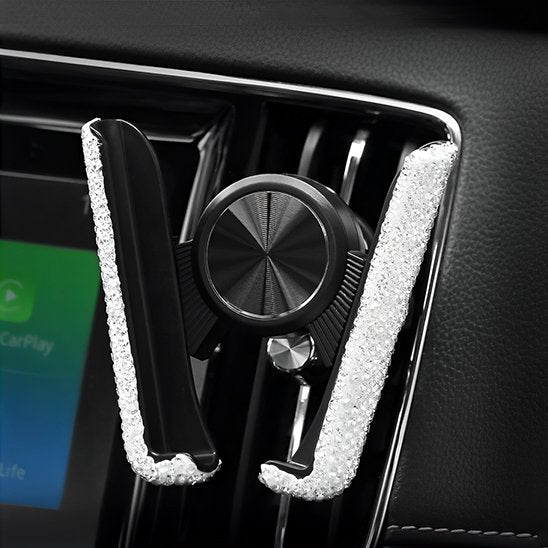 support-telephone-voiture-strass-y-blanc