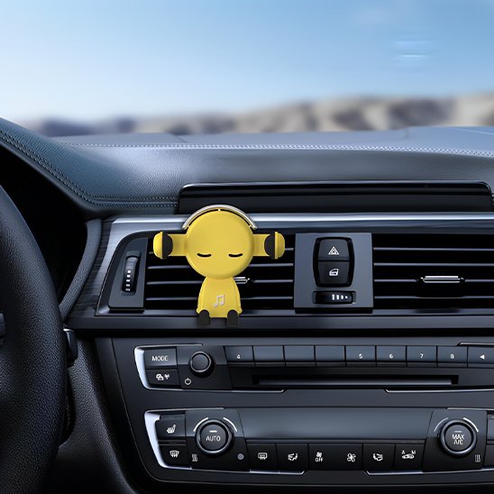 support-telephone-voiture-ventil-clip-jaune